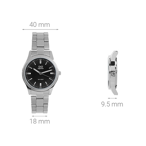 Đồng hồ Q&Q 40 mm Nam S294J212Y Màu Bạc
