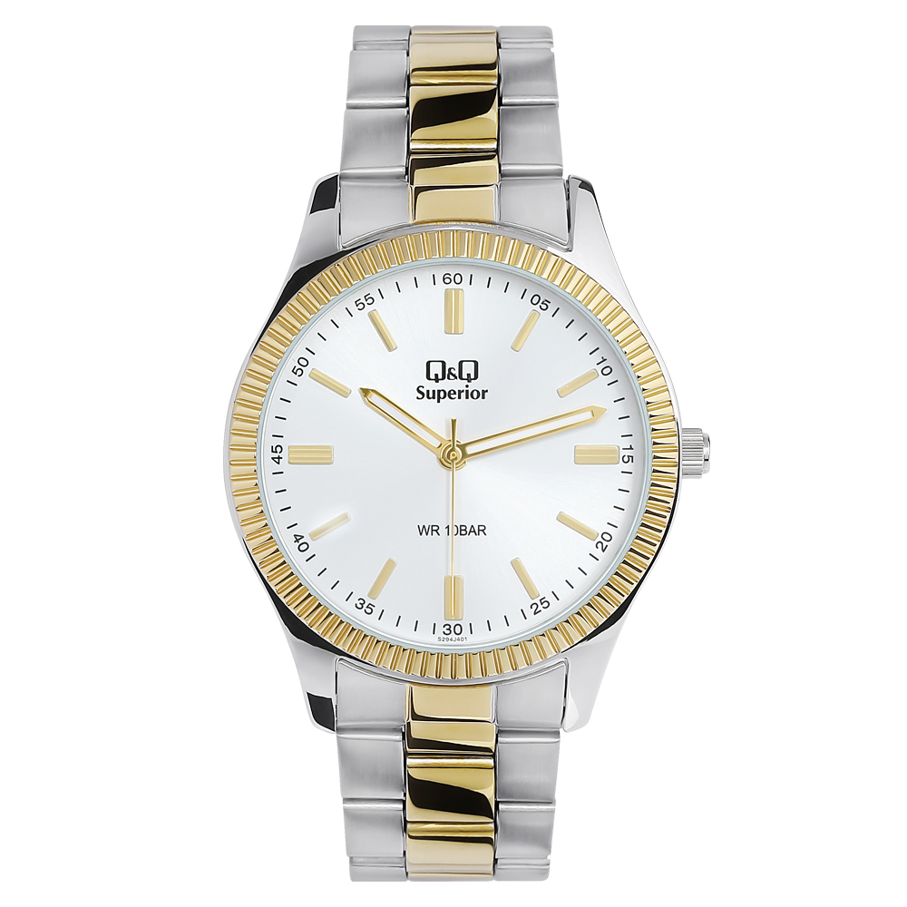 Đồng hồ Q&Q 40 mm Nam S294J401Y Màu Bạc