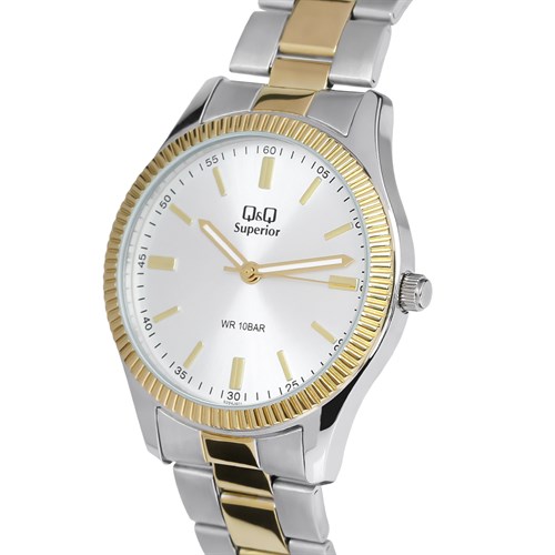 Đồng hồ Q&Q 40 mm Nam S294J401Y Màu Bạc