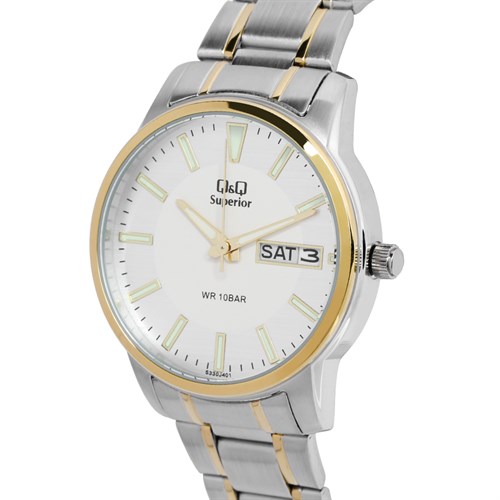 Đồng hồ Q&Q 40 mm Nam S330J401Y Màu Bạc