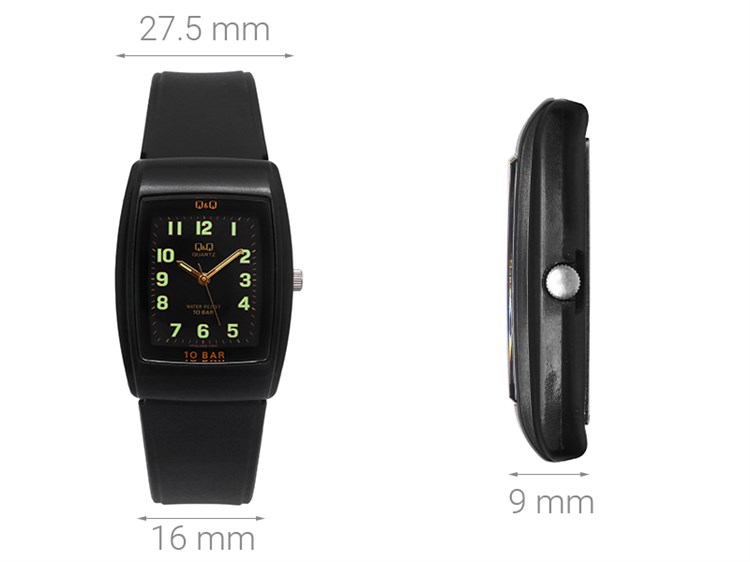 Đồng hồ Q&Q 27.5 mm Unisex VP30J009Y Màu Đen