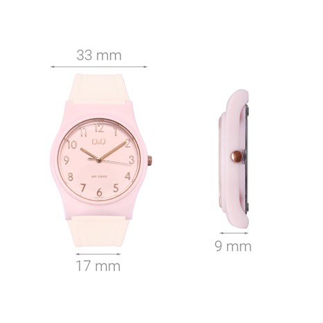 Đồng hồ Q&Q 33 mm Unisex VP34J077Y Màu Hồng