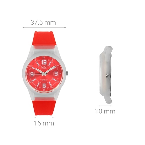 Đồng hồ Q&Q 37.5 mm Unisex VQ50J009Y Màu Đỏ
