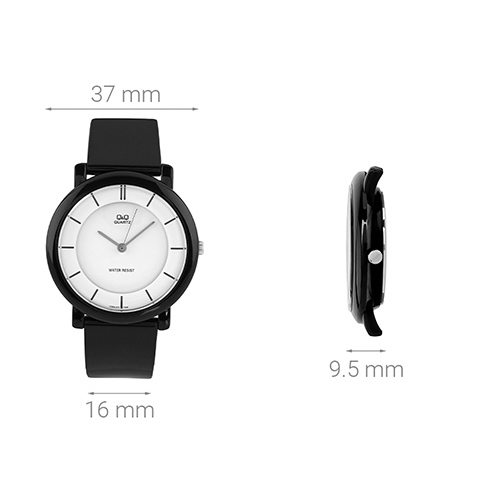 Đồng hồ Q&Q 37 mm Unisex VQ94J001Y Màu Đen