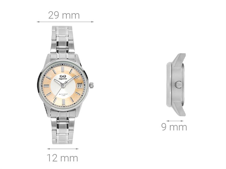 Đồng hồ Q&Q 29 mm Nữ S291J201Y Màu Bạc