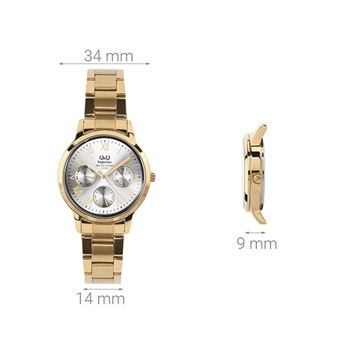 Đồng hồ Q&Q 34 mm Nữ S303J007Y Màu Vàng