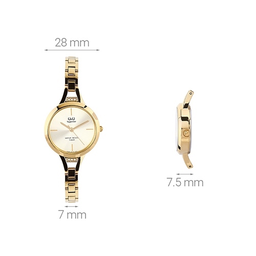 Đồng hồ Q&Q 28 mm Nữ S305J010Y Màu Vàng
