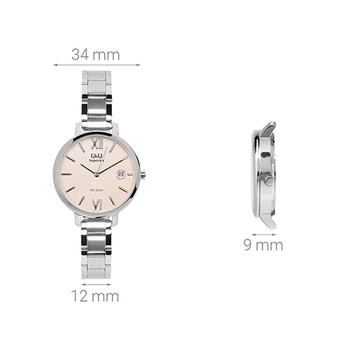 Đồng hồ Q&Q 34 mm Nữ S325J202Y Màu Bạc