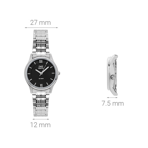 Đồng hồ Q&Q 27 mm Nữ S329J202Y Màu Bạc