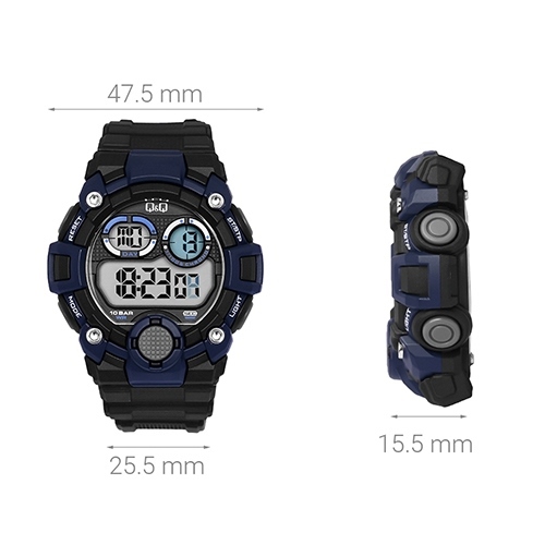 Đồng hồ Q&Q 47.5 mm Nam M162J003Y Màu Đen