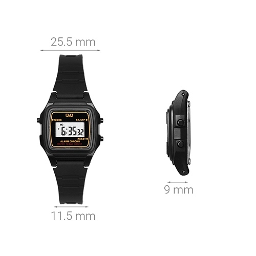 Đồng hồ Q&Q 25.5 mm Unisex LLA2P213Y Màu Đen