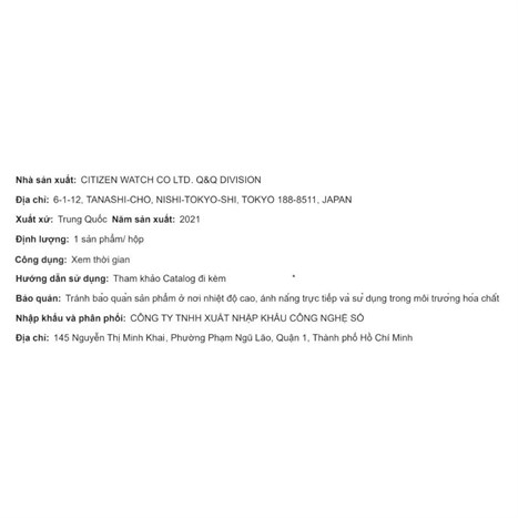 Đồng hồ Q&Q 39 mm Unisex M153J001Y Màu Đen