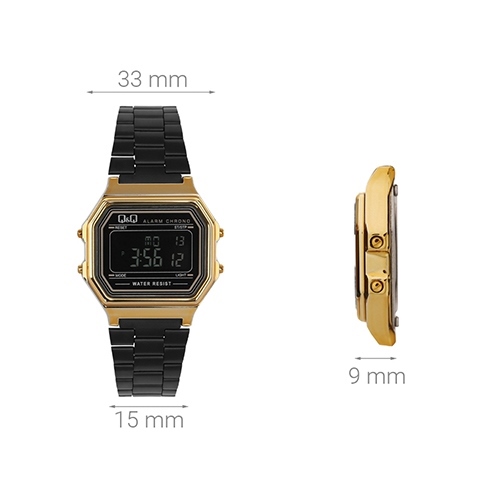 Đồng hồ Q&Q 33 mm Unisex M173J004Y Màu Đen