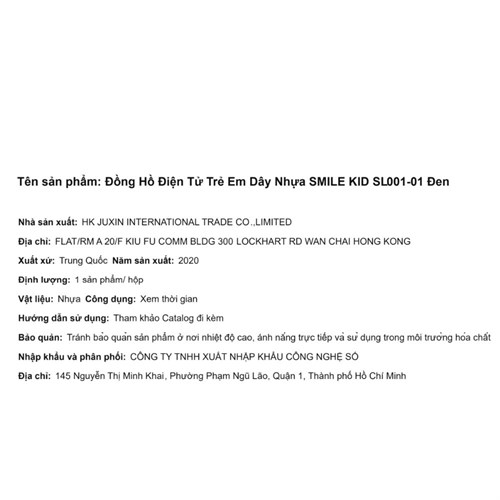 Đồng hồ Trẻ em Smile Kid SL001-01 Màu Đen