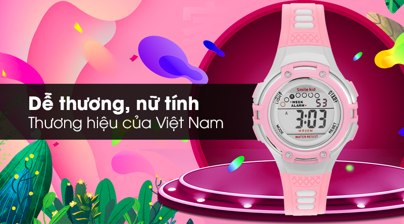 Đồng hồ trẻ em Smile Kid SL004-02 với thiết kế dễ thương, nữ tính Đồng hồ trẻ em Smile Kid SL004-02 với thiết kế dễ thương, nữ tính