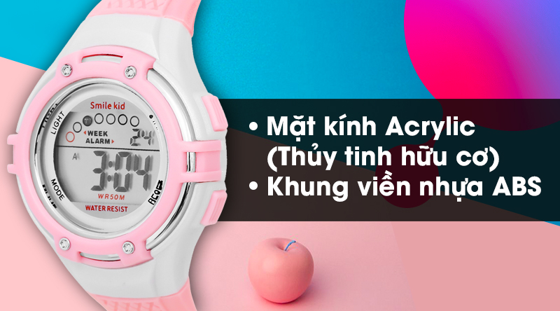 Đồng hồ trẻ em Smile Kid SL004-02 có mặt kính cứng cáp, khung viền bền bỉ Đồng hồ trẻ em Smile Kid SL004-02 có mặt kính cứng cáp, khung viền bền bỉ