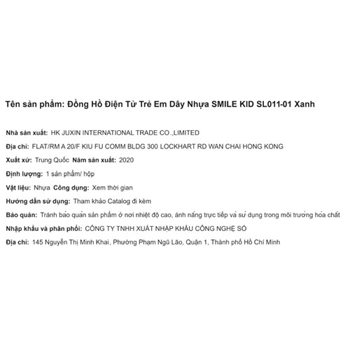 Đồng hồ SMILE KID 36 mm Trẻ em SL011-01 Màu Xanh Dương