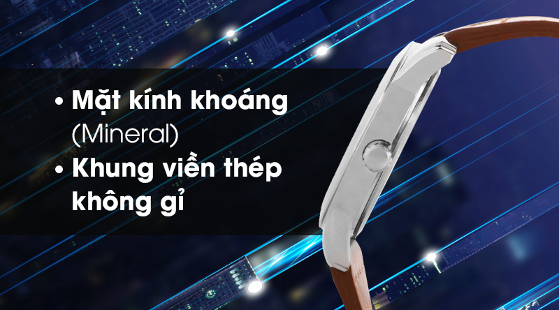 Đồng hồ nam Timex TWEG15310E có mặt kính khoáng, khung viền bằng thép chống gỉ Đồng hồ nam Timex TWEG15310E có mặt kính khoáng, khung viền bằng thép chống gỉ