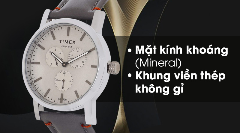 Đồng hồ nam Timex TWEG16609E có mặt kính bền bỉ, khung viền chắc chắn Đồng hồ nam Timex TWEG16609E có mặt kính bền bỉ, khung viền chắc chắn