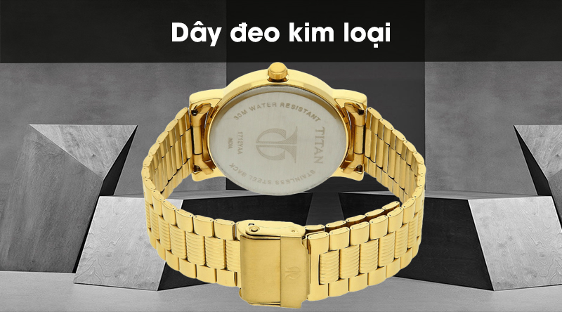 Đồng hồ nam Titan 1712YM01 có dây đeo bền bỉ