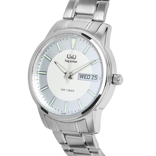 Đồng hồ Q&Q 40 mm Nam S330J201Y Màu Bạc