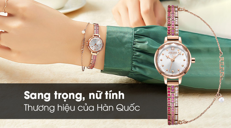 Đồng hồ nữ Julius JS-035B với thiết kế sang trọng, nữ tính Đồng hồ nữ Julius JS-035B với thiết kế sang trọng, nữ tính