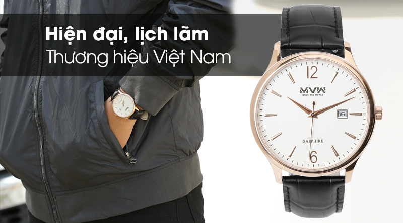 Đồng hồ nam MVW ML005-02 có kiểu dáng nam tính