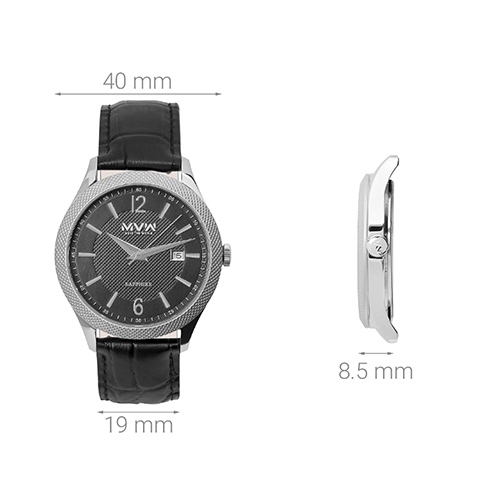 Đồng hồ MVW 40 mm Nam ML006-02 Màu Đen