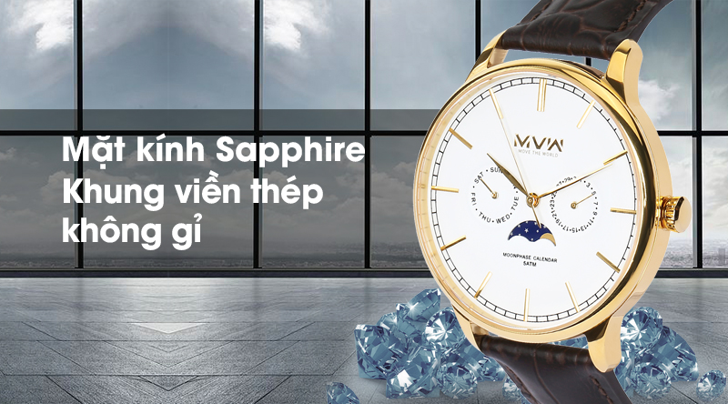 Đồng hồ nam MVW ML012-02 có khung viền cứng cáp, mặt kính bền bỉ Đồng hồ nam MVW ML012-02 có khung viền cứng cáp, mặt kính bền bỉ