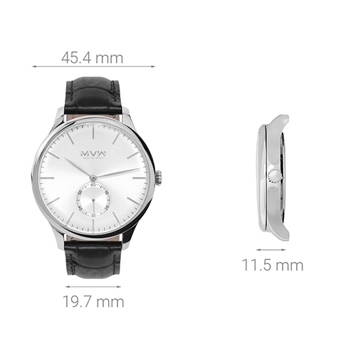 Đồng hồ MVW 45.4 mm Nam ML013-01 Màu Đen