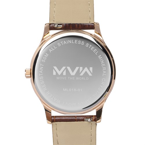 Đồng hồ MVW 40 mm Nam ML018-01 Màu Nâu