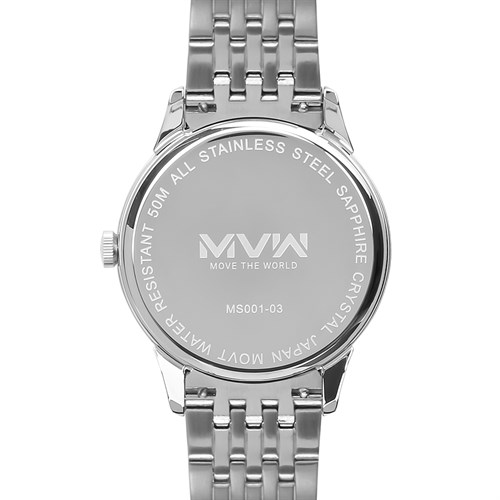 Đồng hồ MVW 40 mm Nam MS001-03 Màu Bạc