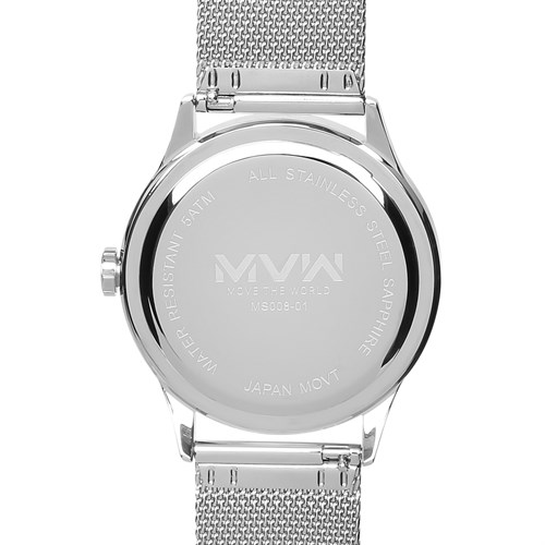 Đồng hồ MVW 44.5 mm Nam MS008-01 Màu Bạc