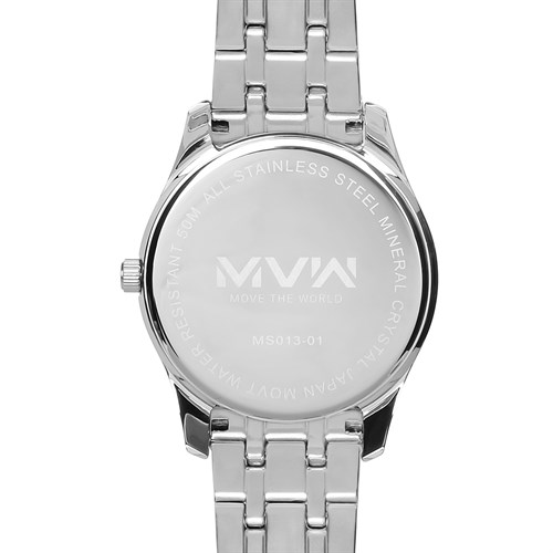 Đồng hồ MVW 40 mm Nam MS013-01 Màu Bạc
