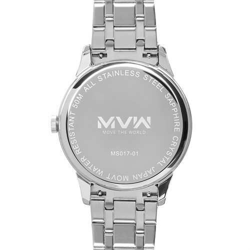 Đồng hồ MVW 40 mm Nam MS017-01 Màu Bạc