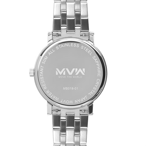 Đồng hồ MVW 40 mm Nam MS018-01 Màu Bạc