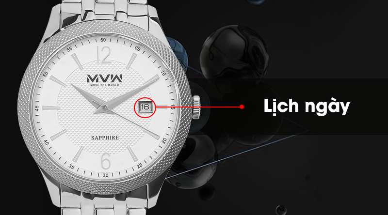 Đồng hồ nam MVW MS019-01 có lịch ngày tiện ích