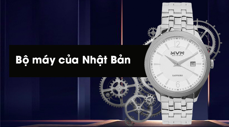 Đồng hồ Nam MVW MS019-01 có bộ máy đến từ Nhật Bản