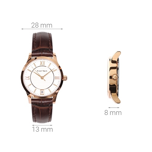Đồng hồ KORLEX 28 mm Nữ KL006-01 Màu Nâu
