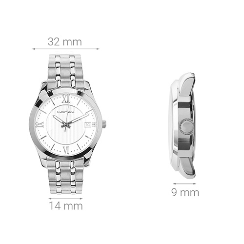 Đồng hồ KORLEX 32 mm Nữ KS010-01 Màu Bạc