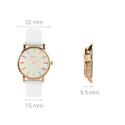 Đồng hồ ELIO 32 mm Nữ EL019-01 Màu Trắng