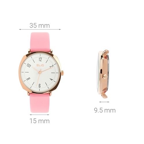 Đồng hồ ELIO 35 mm Nữ EL020-01 Màu Hồng