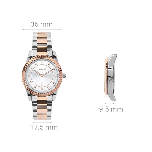Đồng hồ ELIO 36 mm Nữ ES010-01 Màu Hồng