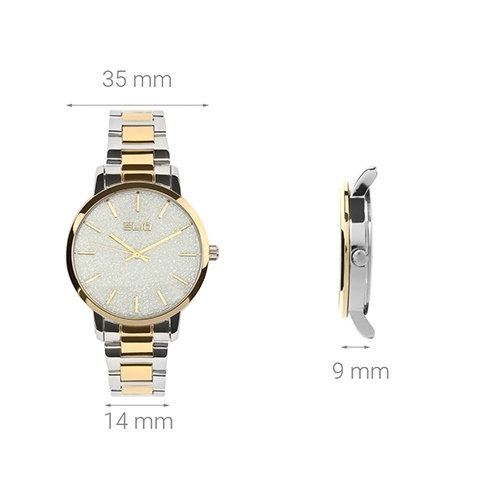 Đồng hồ ELIO 35 mm Nữ ES011-02 Màu Vàng