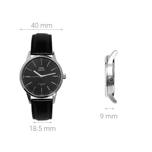 Đồng hồ Q&Q 40 mm Nam S280J302Y Màu Đen