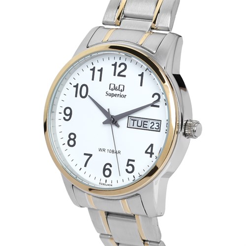 Đồng hồ Q&Q 40 mm Nam S330J404Y Màu Bạc
