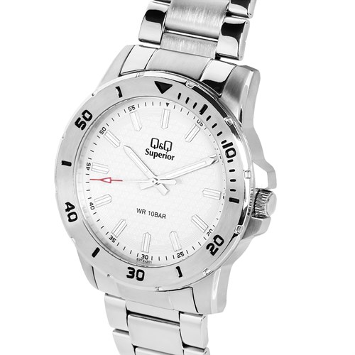 Đồng hồ Q&Q 42 mm Nam S372J201Y Màu Bạc