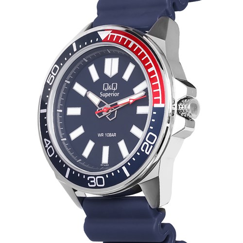 Đồng hồ Q&Q 44 mm Nam S374J302Y Màu Xanh Dương