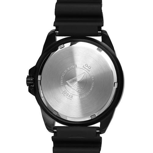 Đồng hồ Q&Q 44 mm Nam S374J502Y Màu Đen