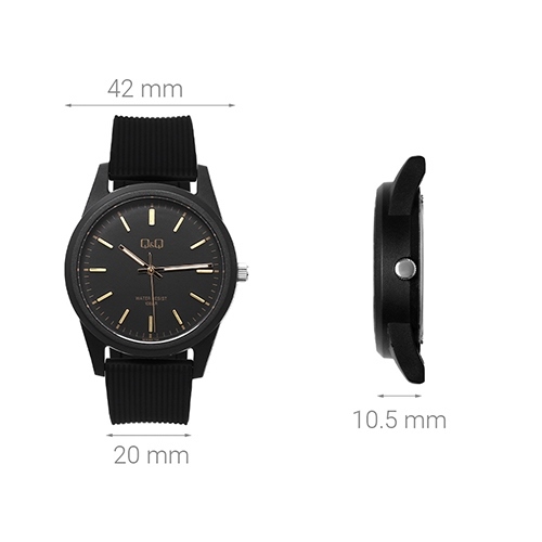 Đồng hồ Q&Q 42 mm Nam VS12J005Y Màu Đen